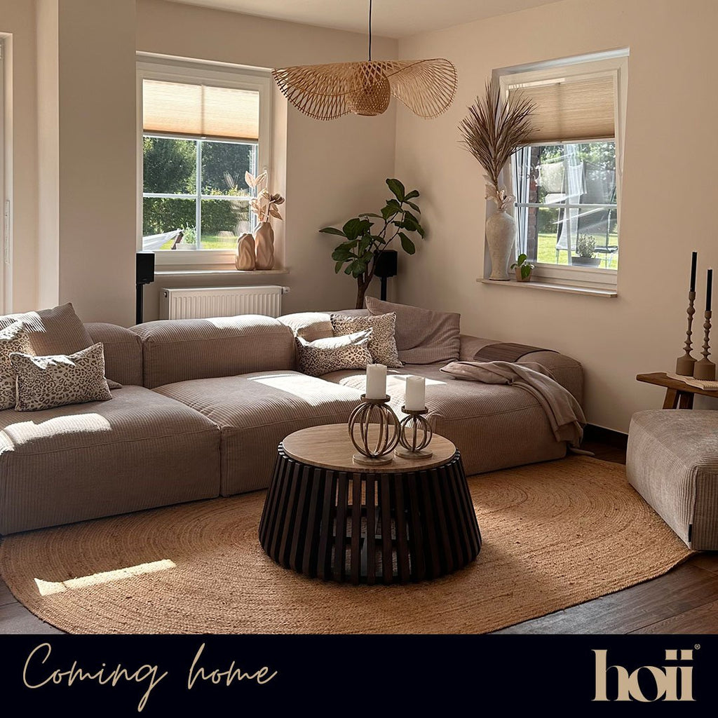 Leonelle | Kussen | 45x45 cm puimsteen | Beige | Hoii | Met luxe binnenkussen