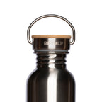 RVS drinkfles lekvrij bamboe dop Steel 750 ml