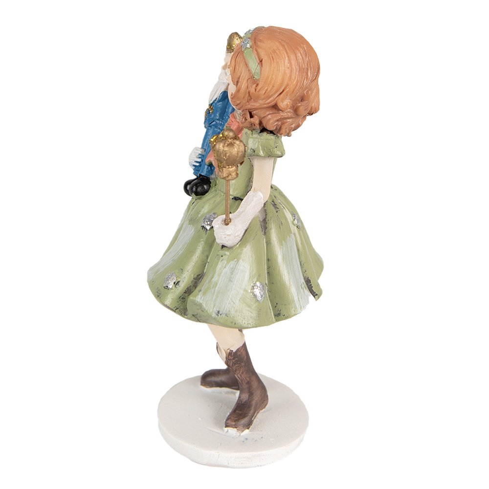 Decoratie Beeld Kind 12 cm Groen Polyresin Kerstfiguren