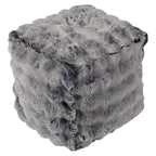 Poef teddy bubble grijs 40x40x45cm