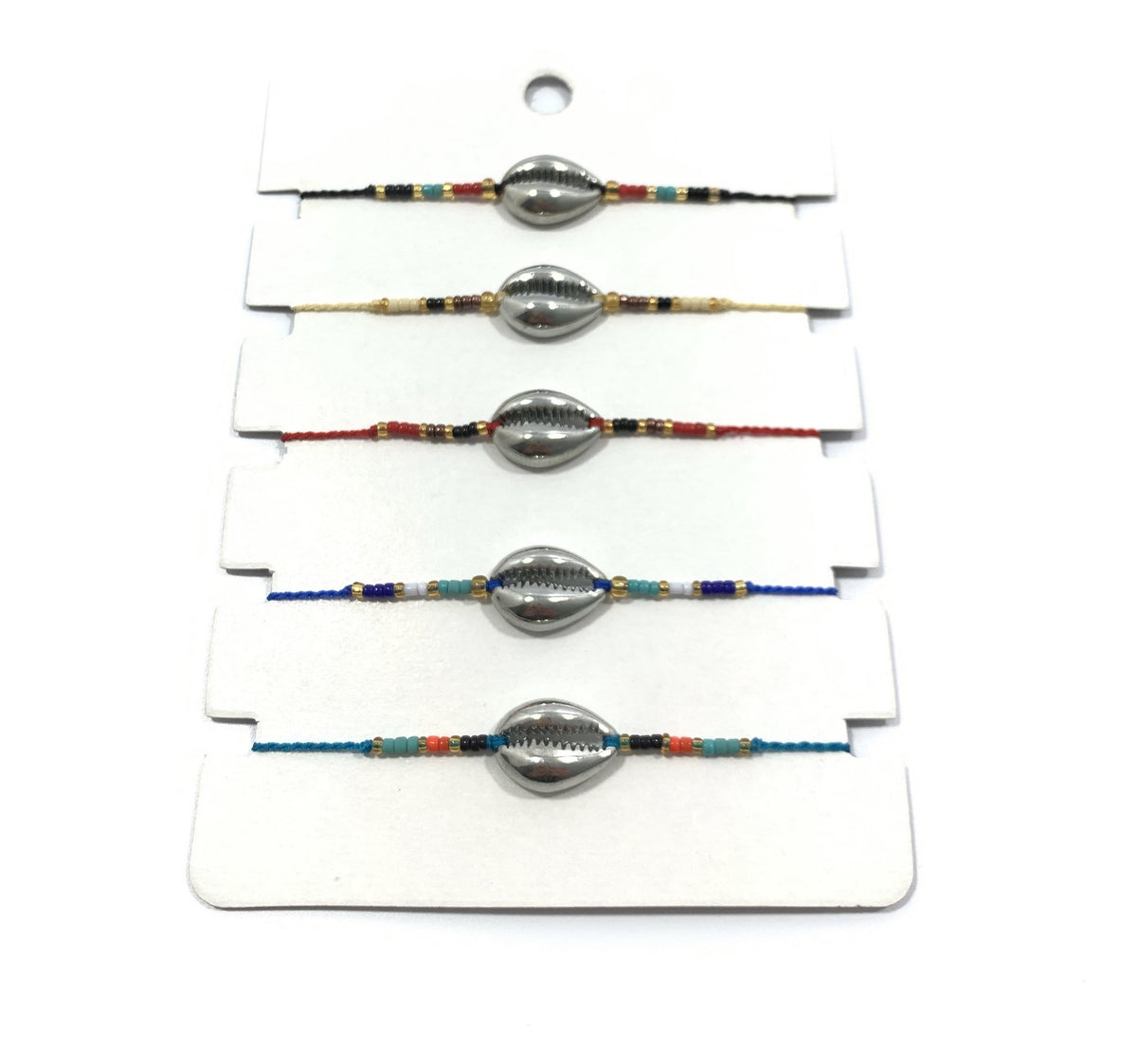 Armbandset cowry zilver