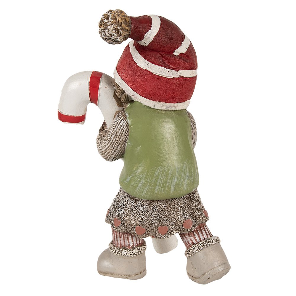 Decoratie Beeld Kind 18 cm Groen Polyresin Kerstfiguren