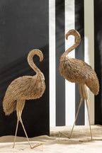 J-Line decoratie Flamingo - gras - naturel - L