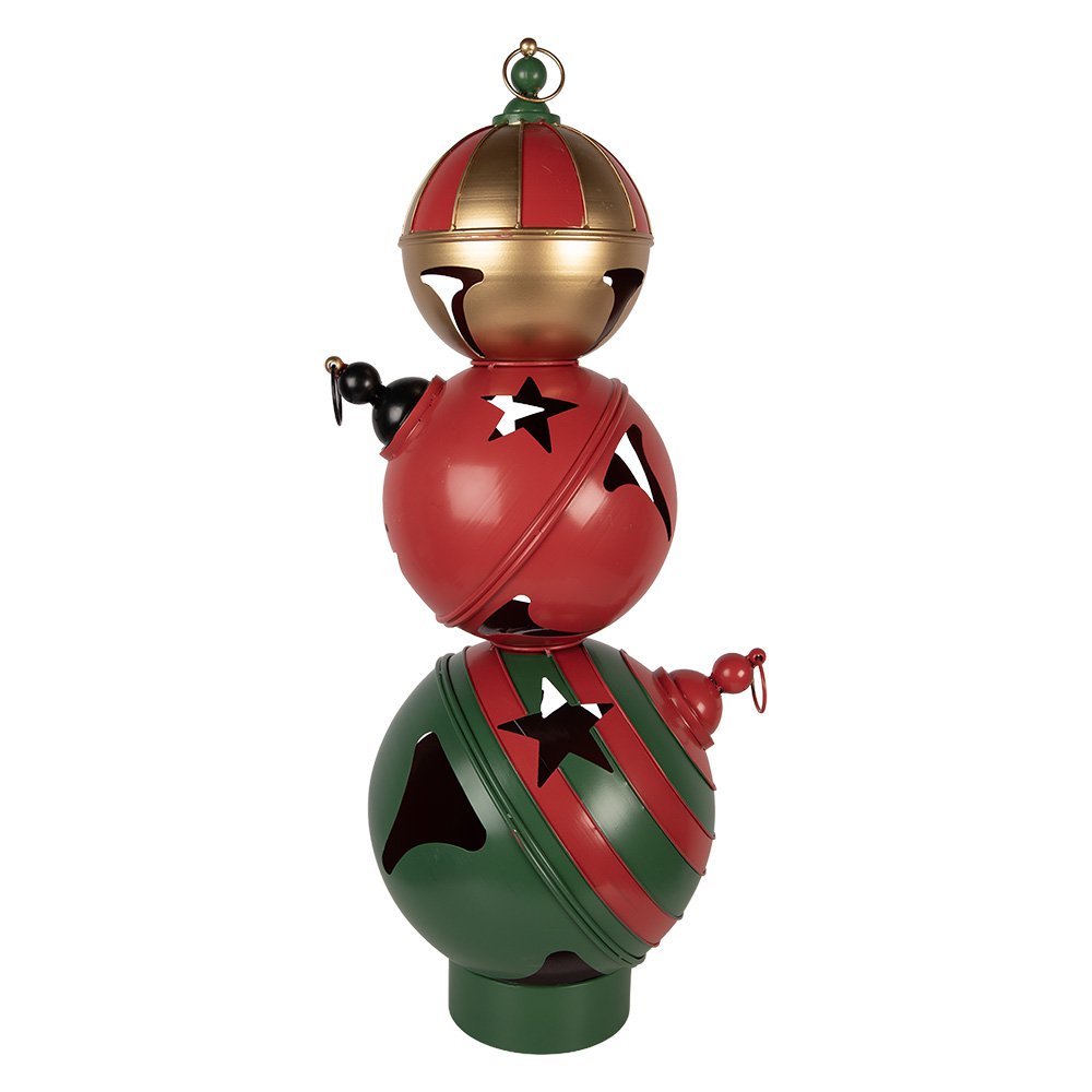 Kerstdecoratie Beeld 31x30x88 cm Rood Metaal