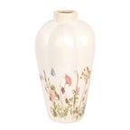 Vaas Ø 21x34 cm Beige Roze Keramiek Bloemen