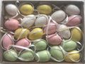 Kunststof eitjes met stipjes 24st 4cm mix
