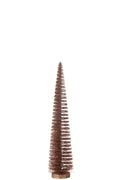 J-Line decoratie Kerstboom Glitter - kunststof - bruin - medium