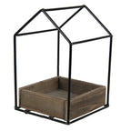 Bloempot 15x15x23 cm Bruin Hout Bloempot Binnen