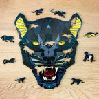 Eco Wood Art (EWA) Houten Legpuzzel Panter/Panther, 1171, 31,1x28x0,5cm Kartonbox