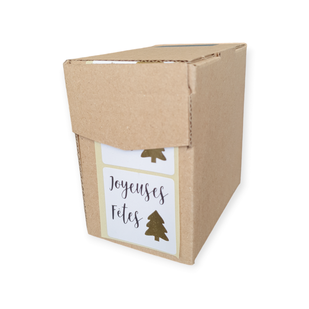 Wensetiket - Joyeuses fêtes - rol van 500 stuks