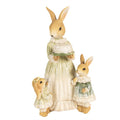 Beeld Konijn 21 cm Bruin Groen Polyresin