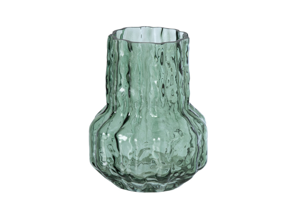 J-Line vaas Onregelmatig - glas - donkergroen