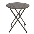Bistroset Bistrotafel Bistrostoel 3-delig Ø 60x71 / 50x40x93 cm Groen Metaal
