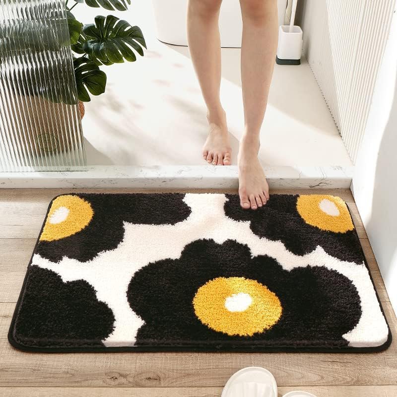 Leuke abstracte antislip wasbare badmattapijten 16x24 en 20x32 inch | Sneldrogende vloermat,
