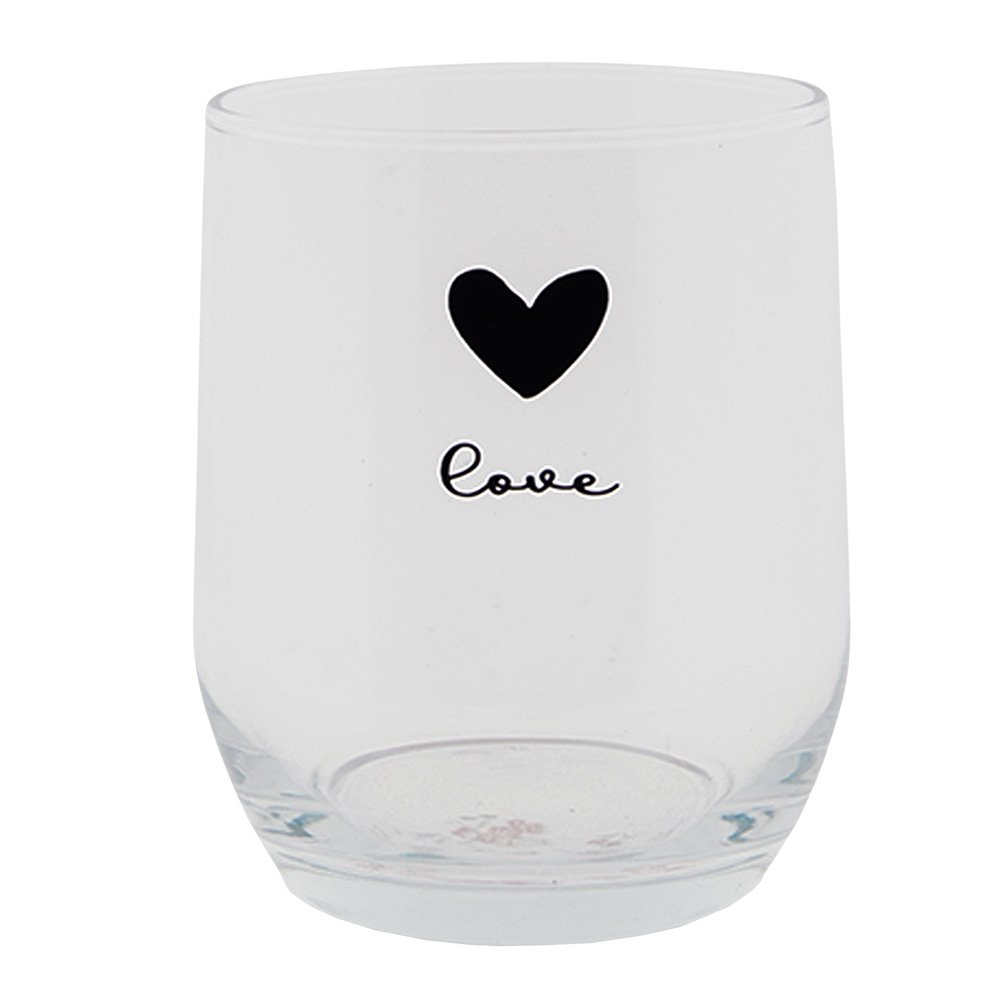Waterblas 300 ml Glas Hart Drinkbeker