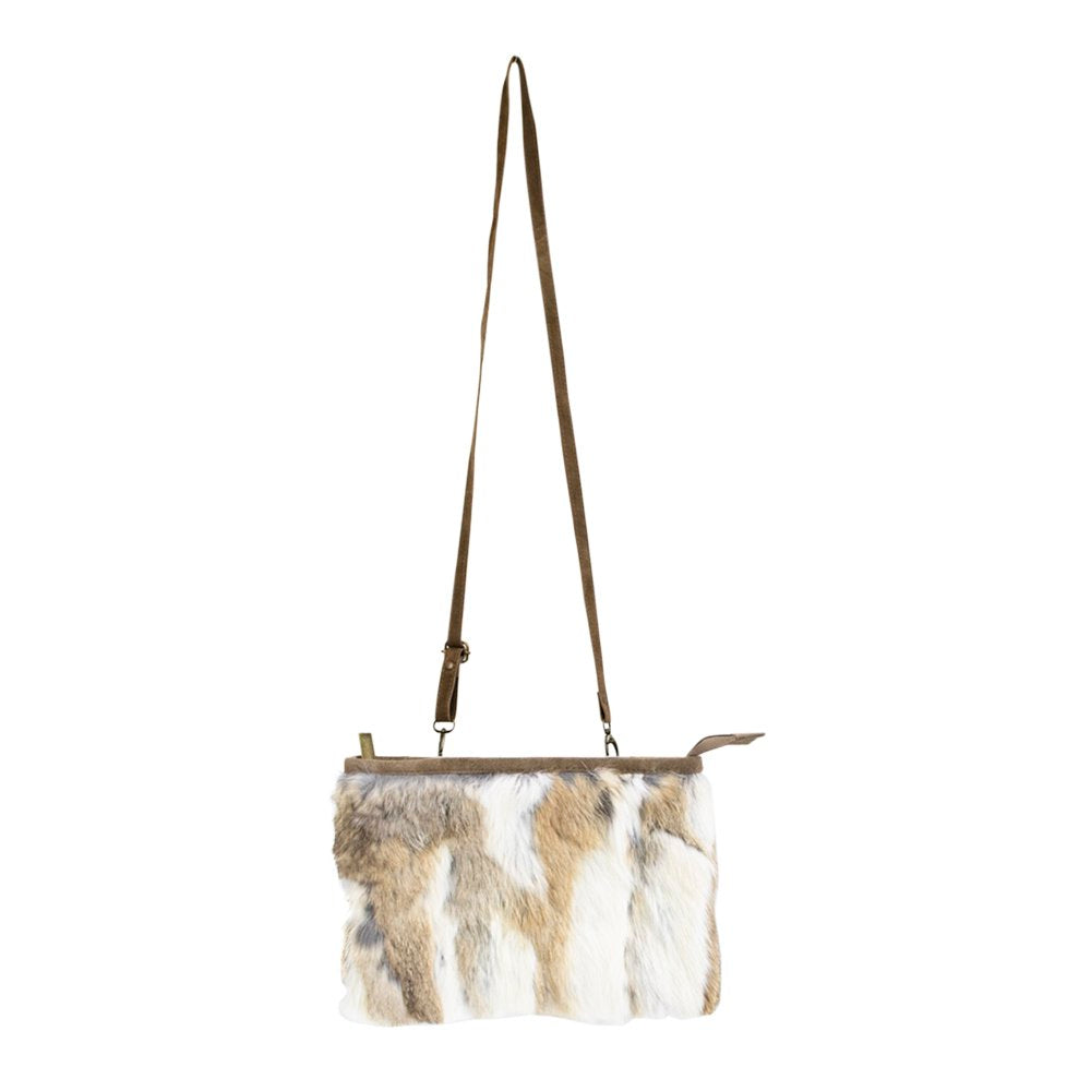 Crossbody tas konijn wit goud *