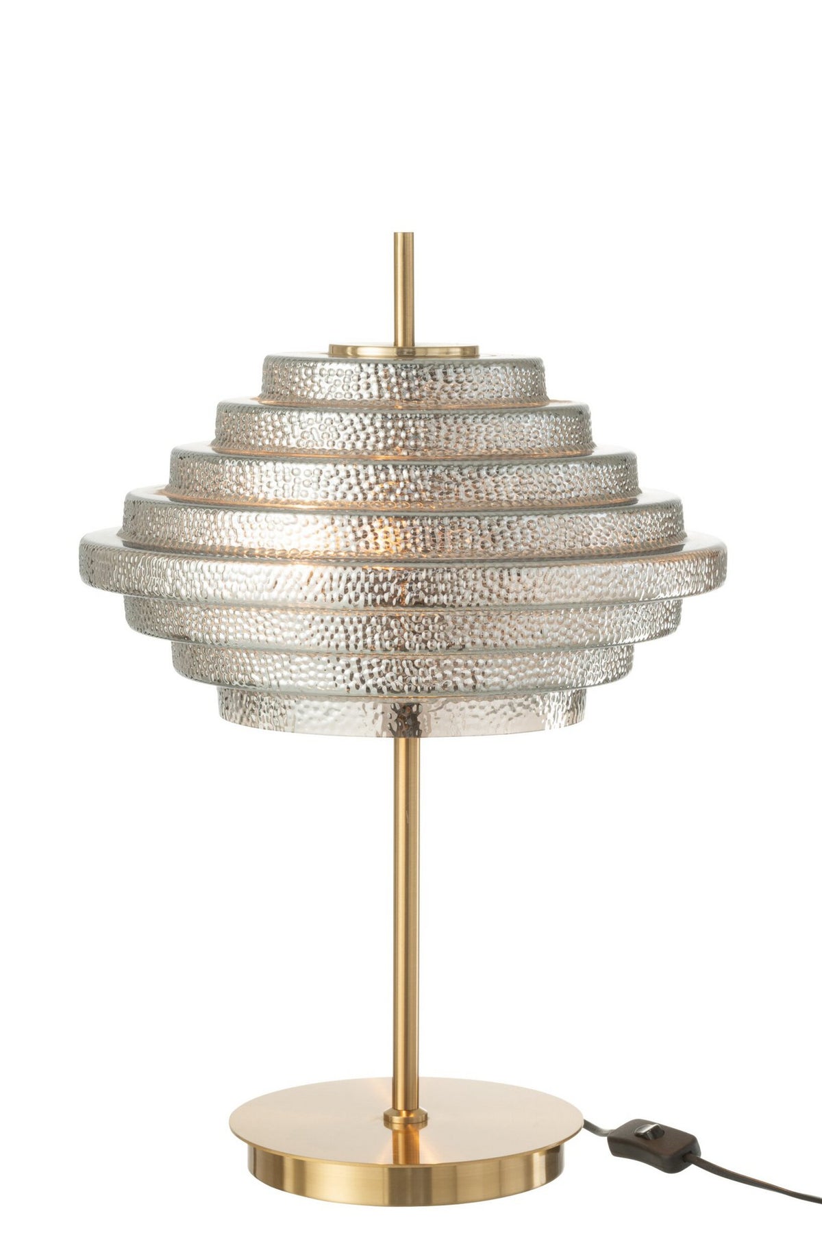 J-Line tafellamp - goud - metaal/glas - LED lichtjes