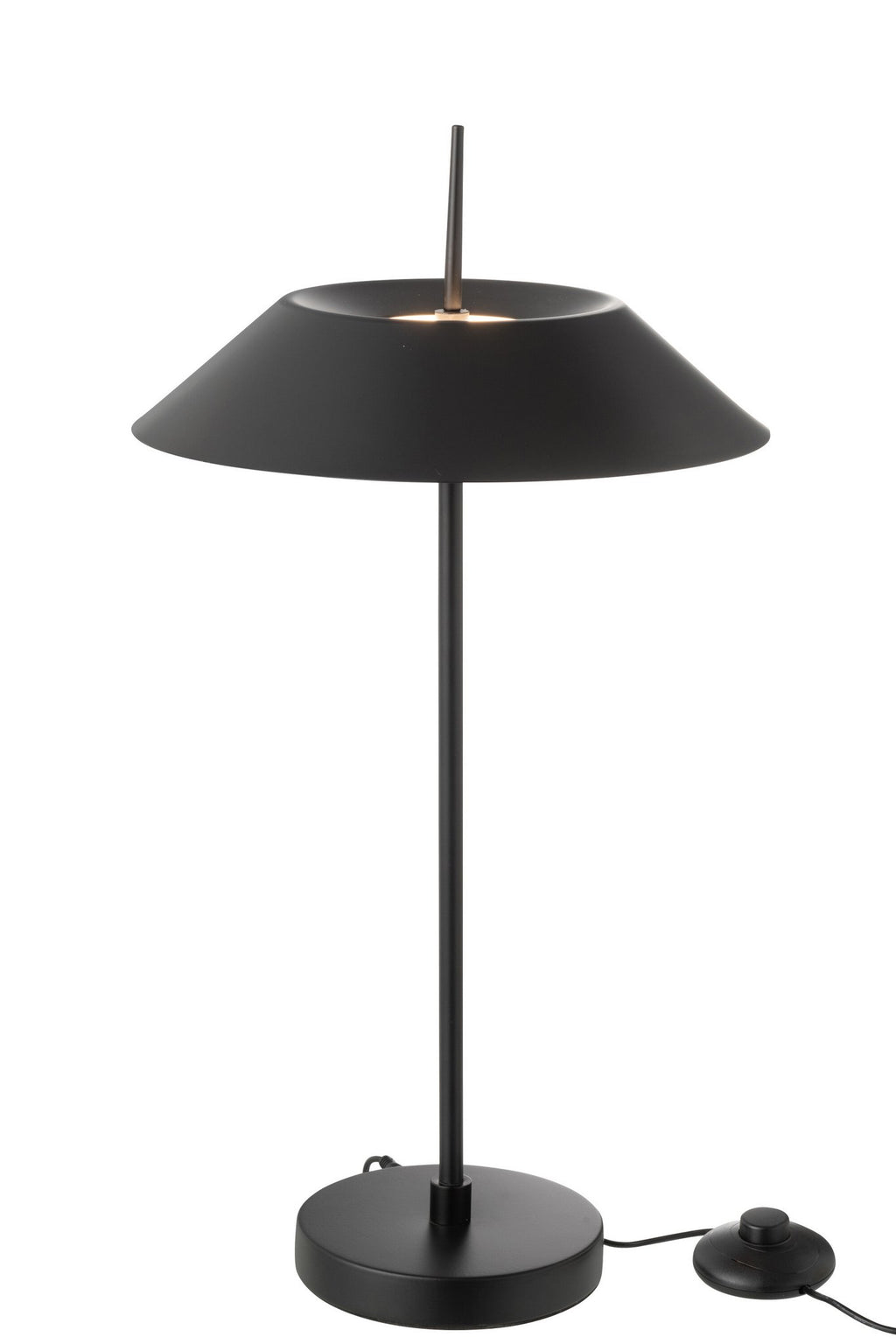 J-Line tafellamp - metaal - zwart - LED lichtjes