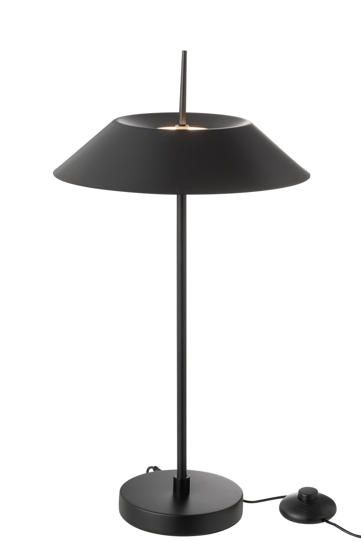 J-Line tafellamp - metaal - zwart - LED lichtjes