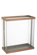 J-Line Lantaarn Rechthoekig Enma Ijzer/Glas Koper Large