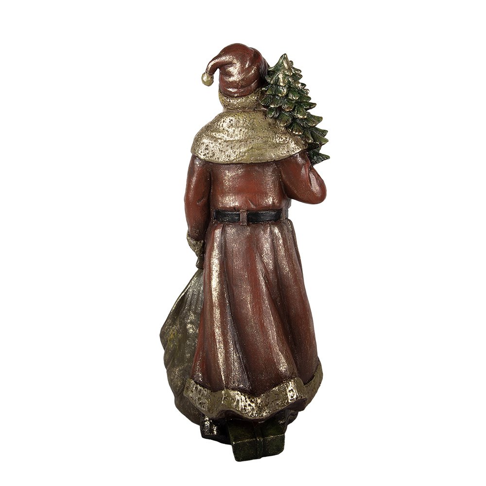 Kerstdecoratie Beeld Kerstman 24x17x47 cm Rood Kunststof