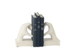 J-Line boekensteun Handen Love - polyresin - wit - set van 2