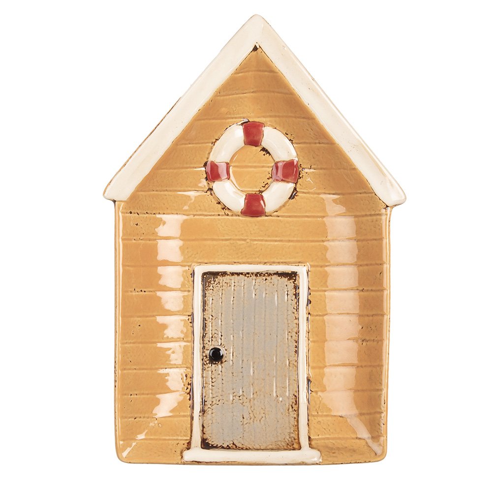 Serveerschaal Huis 25x17 cm Geel Keramiek Presenteerschaal