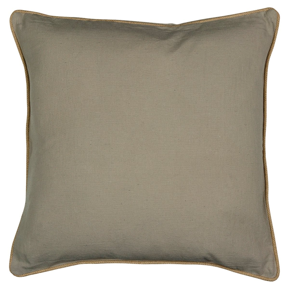 Kussen beige met jute bies 55x55cm*
