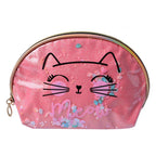 Toilettas Dames 22x8x14 cm Roze Polyester Kat Make-Up Tasje