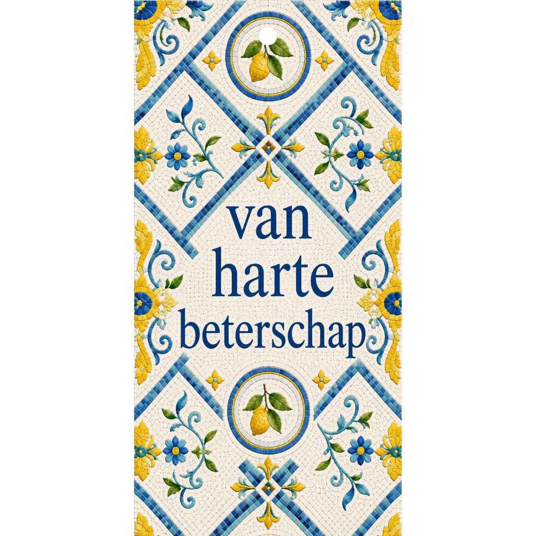 Cadeaukaartje - "Van harte beterschap" - 20 Stuks