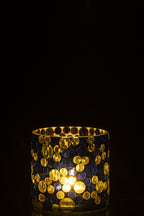 J-Line kaarshouder - glas - blauw/groen - M
