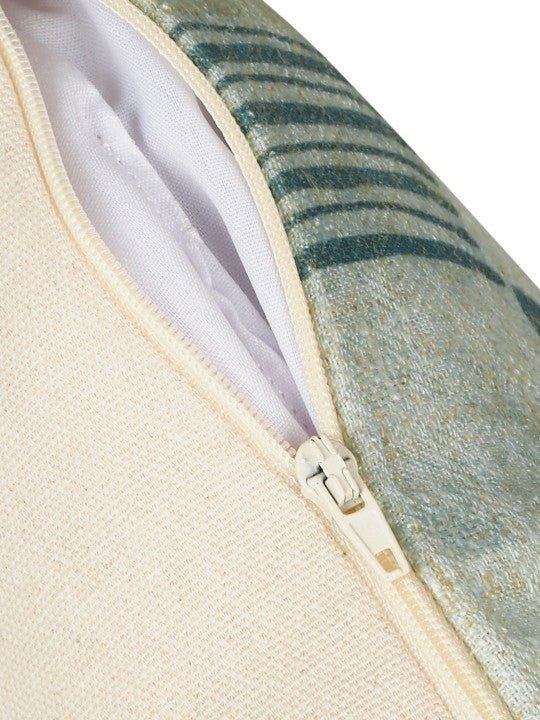 Set van 2 - Kussenslopen met kleurblokken – Huishoudtextiel – Linnen stof – Vierkant