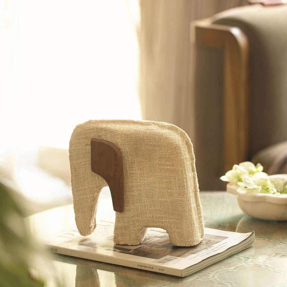 Anarva grote olifantensculptuur – milieuvriendelijk statement-decor