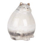 Decoratie Beeld Kat 14x13x18 cm Grijs Keramiek