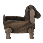 Bloempot 26x12x11 cm Bruin Hout Hond Bloempot Binnen