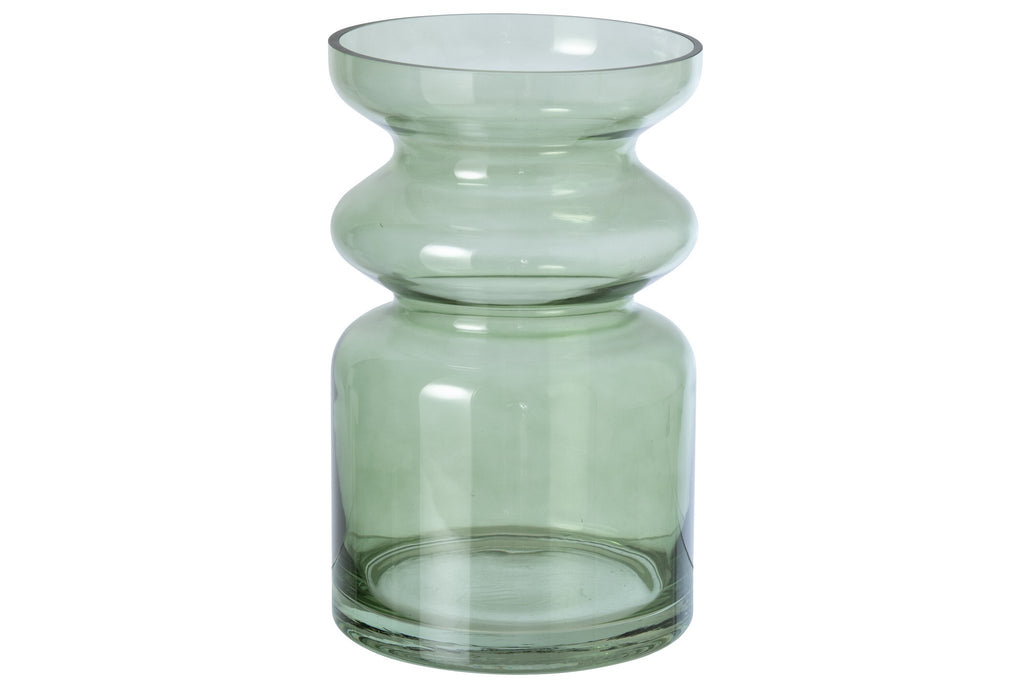 J-Line vaas - glas - olijfgroen - large