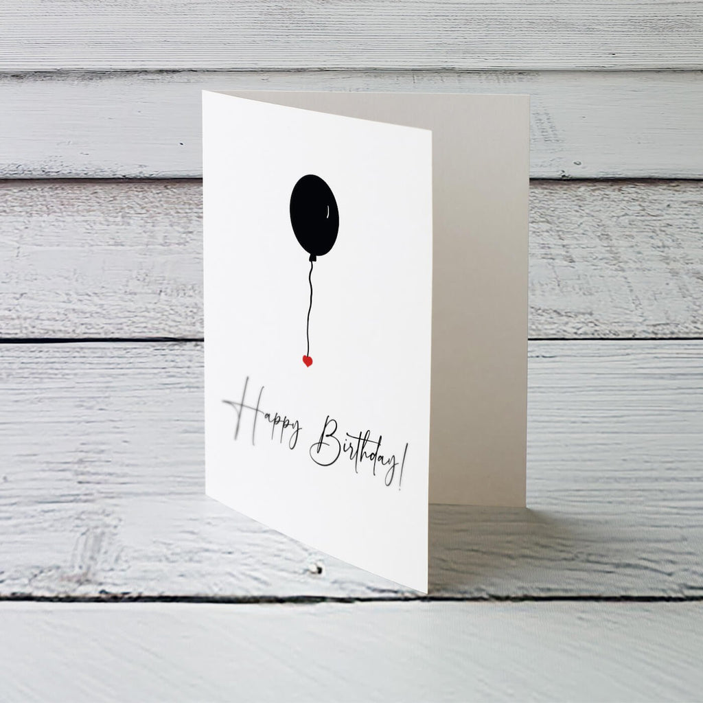 Happy Birthday Ballon - vouwkaart met envelop 5 set
