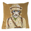 Gobelin kussen safari panter 45x45cm*