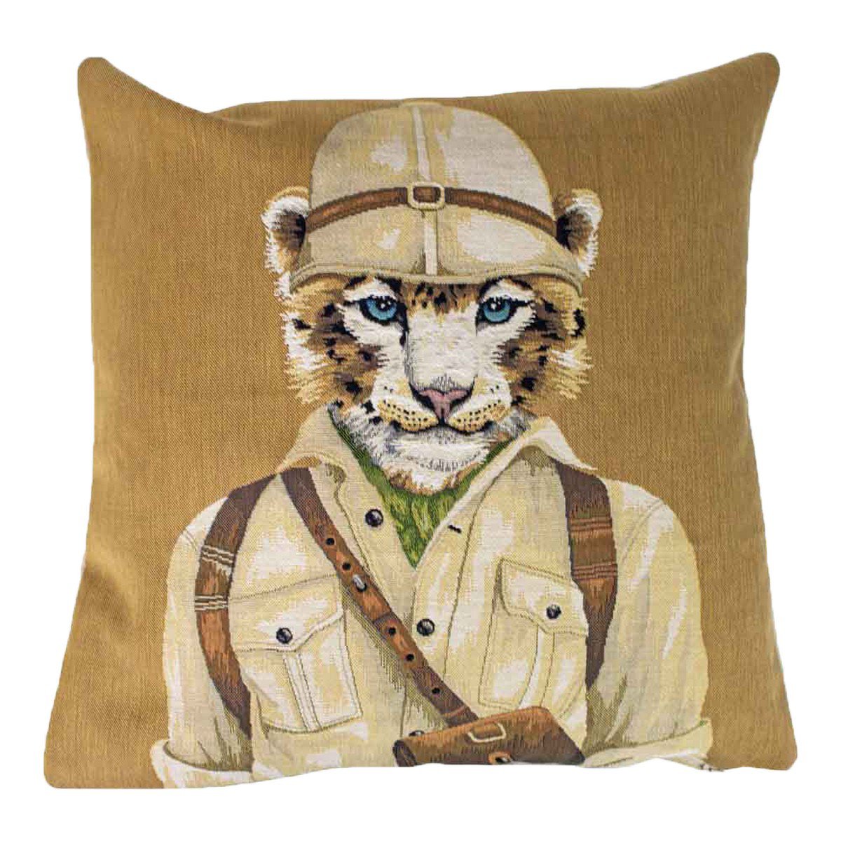 Gobelin kussen safari panter 45x45cm*