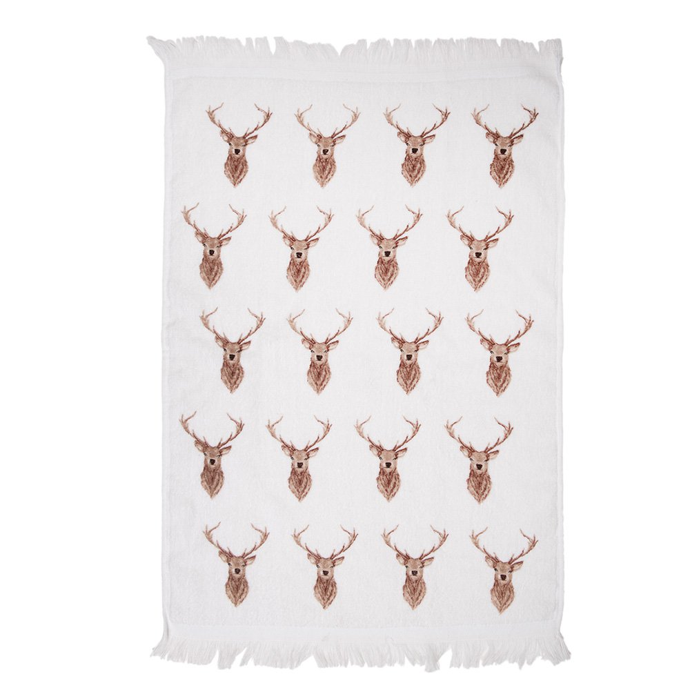 GASTENDEoekje 40x66 cm Beige Bruin Katoen Hert Toilet Handdoek