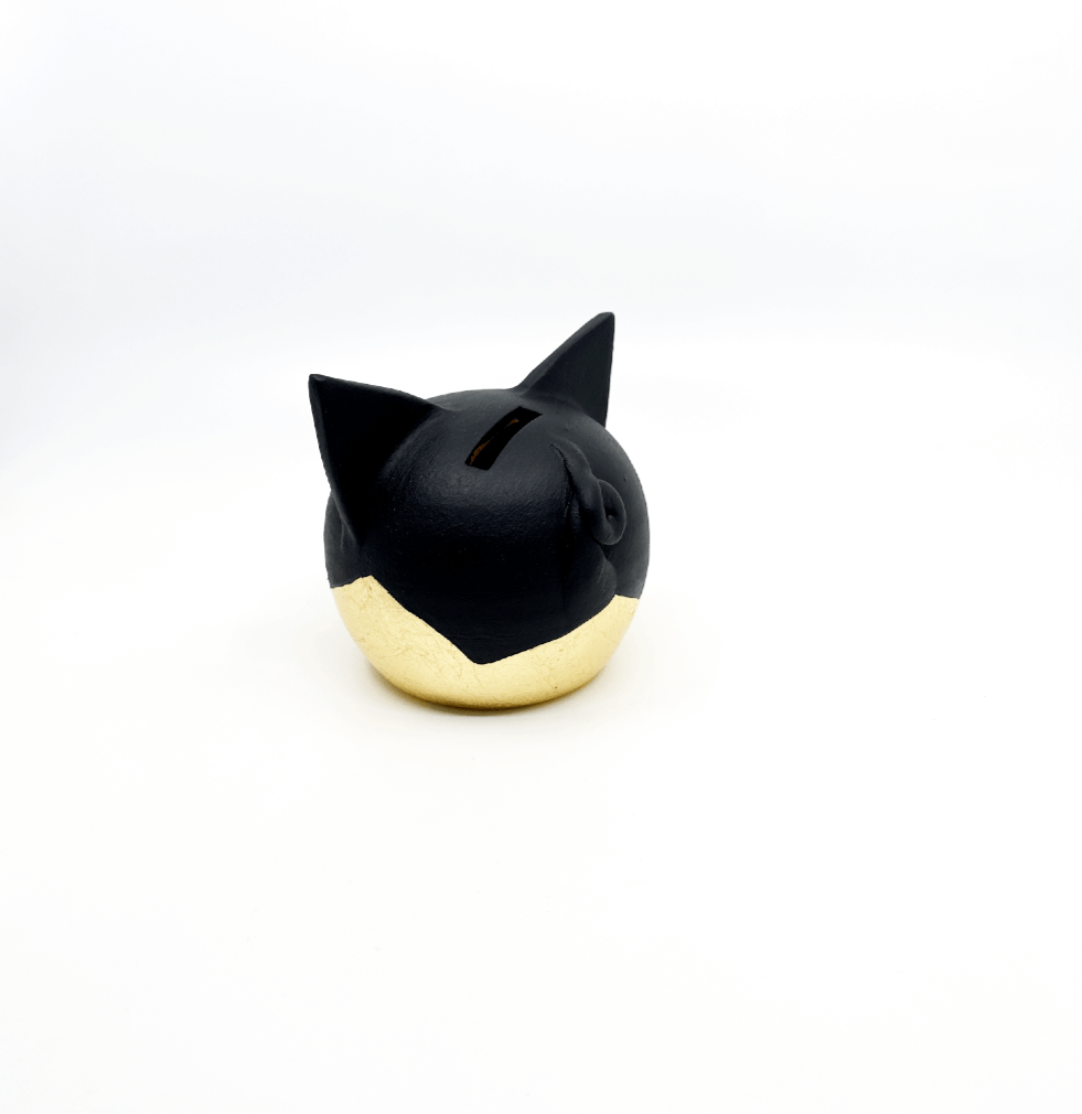 Verdeelde gouden piggy bank