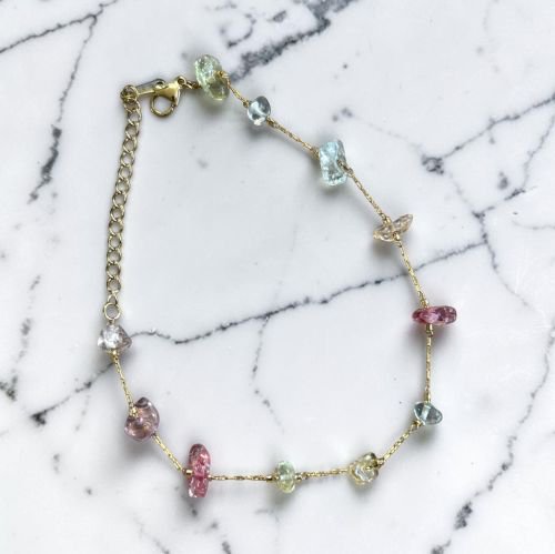 Enkel-/armbandje met split steentjes