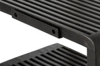 J-Line Wandrek met latten - gerecycled hout - zwart - small
