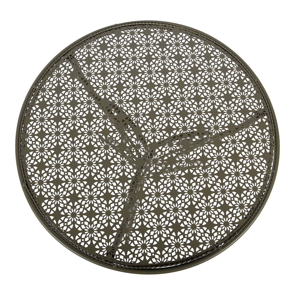 Bistroset Bistrotafel Bistrostoel 3-delig Ø 60x70 / 50x40x93 cm Groen Metaal