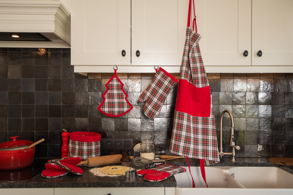 Broodmandje Xmas - kerst - 20x20 cm, rood