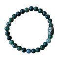 Dames armband Mos Agaat 6 mm met basic kraal