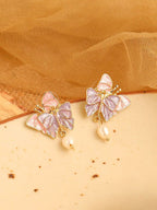 Met parels versierde studs – Elegante oorbellen – Verguld – Retailassortiment