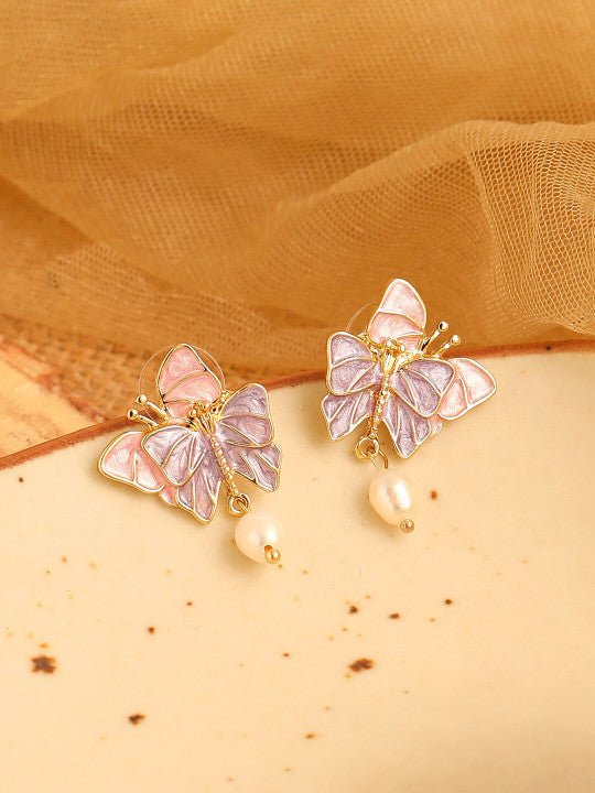 Met parels versierde studs – Elegante oorbellen – Verguld – Retailassortiment