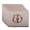 Placemats Set van 6 33x45 cm Beige Polyester