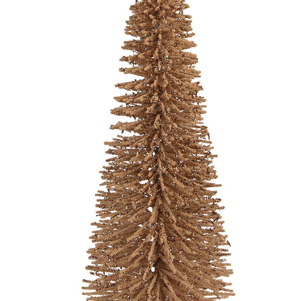 Kerstdecoratie Beeld Kerstboom Ø 20x50 cm Beige Hout